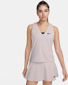 Rückansicht von Nike Court Victory Funktionstank Damen platinum violet-black