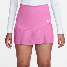 Rückansicht von Nike Advantage Tennisrock Damen playful pink-playful pink-white