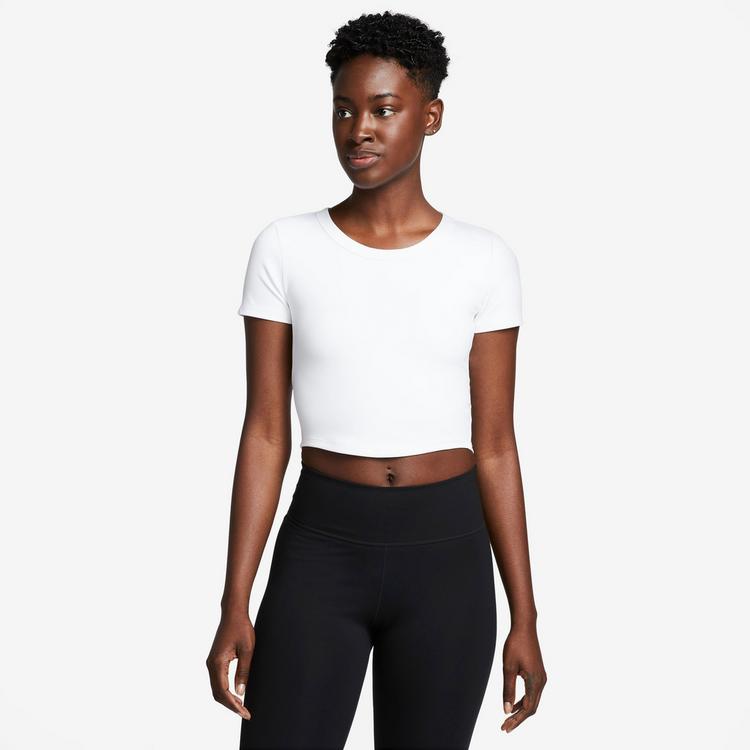 Nike Nike ONE FITTED Dri-Fit Croptop Damen - white-black - 0 | SportScheck