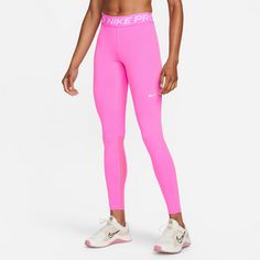 Rückansicht von Nike Pro Tights Damen playful pink-white