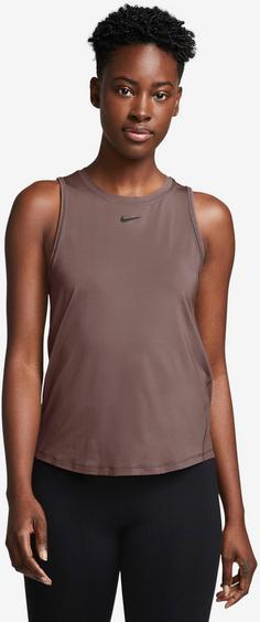 Rückansicht von Nike ONE CLASSIC Dri-Fit Funktionstank Damen smokey mauve-black