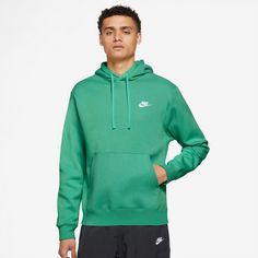 Rückansicht von Nike CLUB Hoodie Herren malachite-malachite-white