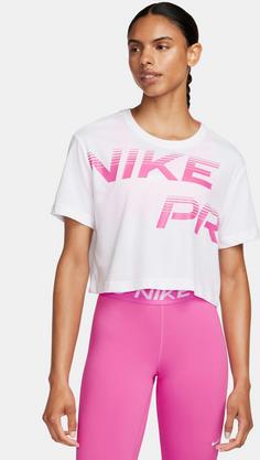 Rückansicht von Nike Pro Funktionsshirt Damen white