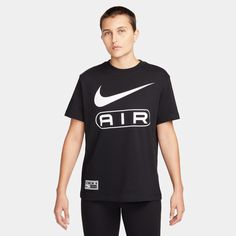 Rückansicht von Nike Air T-Shirt Damen black-white
