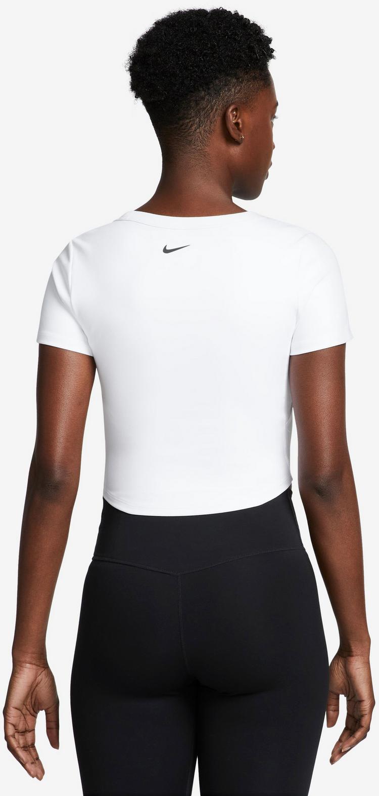 Nike Nike ONE FITTED Dri-Fit Croptop Damen - white-black - 1 | SportScheck
