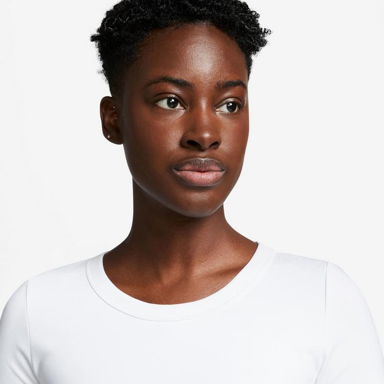 Nike Nike ONE FITTED Dri-Fit Croptop Damen - white-black - 2 | SportScheck