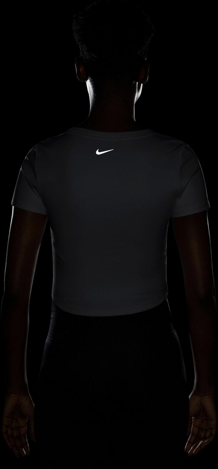 Nike Nike ONE FITTED Dri-Fit Croptop Damen - white-black - 3 | SportScheck