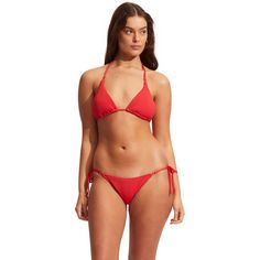 Rückansicht von Seafolly Sea Dive Bikini Hose Damen chilli red