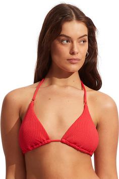 Rückansicht von Seafolly Sea Dive Bikini Oberteil Damen chilli red