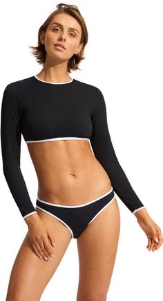 Rückansicht von Seafolly Beach Bound Bikini Hose Damen black
