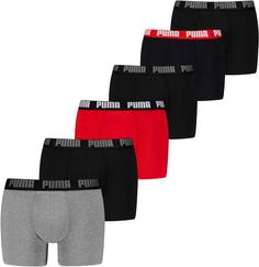 PUMA EVERYDAY Boxershorts Herren grey-red-black