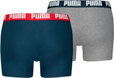 Rückansicht von PUMA EVERYDAY BASIC Boxershorts Herren navy-grey melange