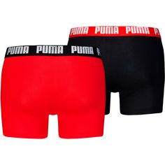 Rückansicht von PUMA EVERYDAY BASIC Boxershorts Herren red-black