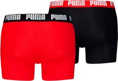 Rückansicht von PUMA EVERYDAY BASIC Boxershorts Herren red-black