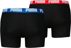 Rückansicht von PUMA EVERYDAY BASIC Boxershorts Herren black-blue-red