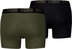 Rückansicht von PUMA EVERYDAY BASIC Boxershorts Herren forest night tonal