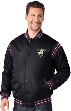 Rückansicht von Starter Anaheim Ducks Bomberjacke Herren black