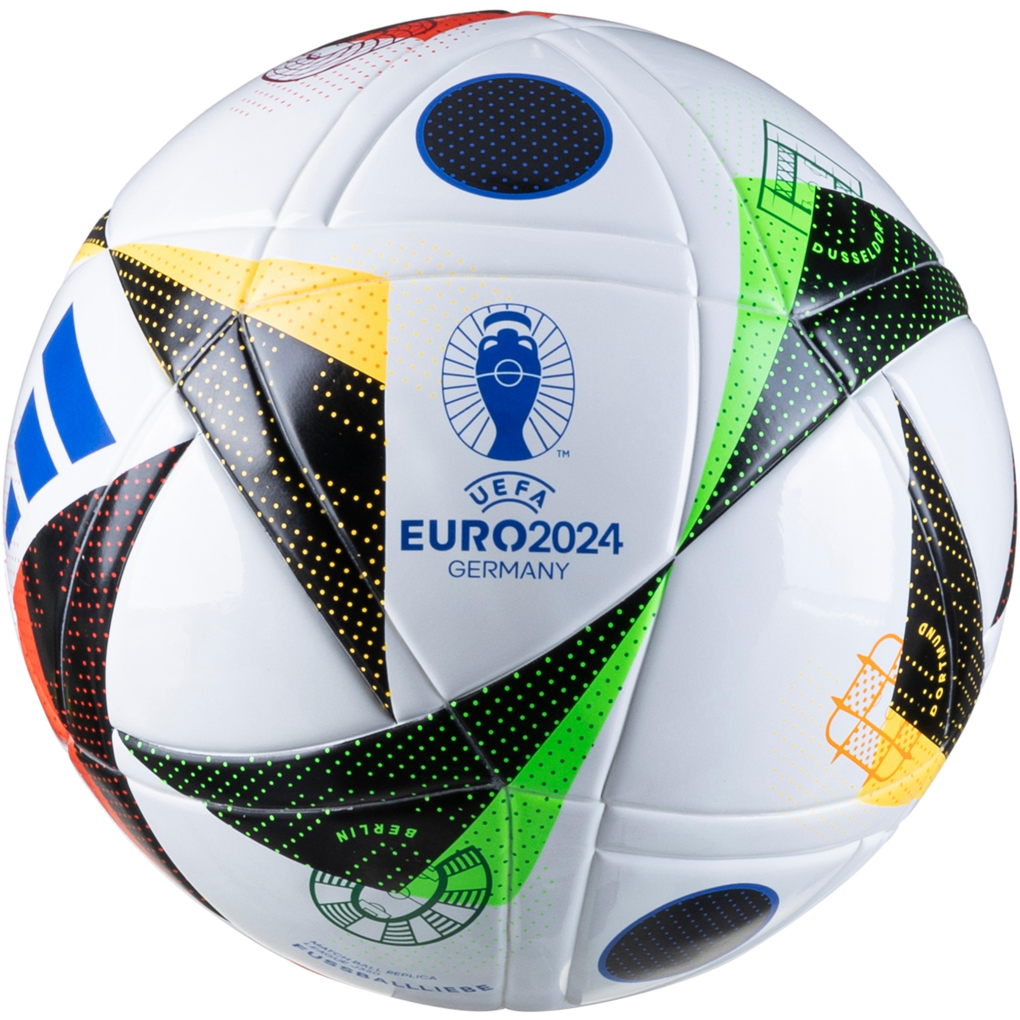 Adidas EURO 2024 LGE J350 Fussballliebe FuBball white black glory blue im Online Shop von SportScheck kaufen