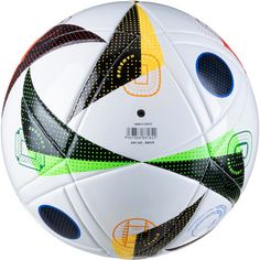 Rückansicht von adidas EURO 2024 LGE J290 Fussballliebe Fußball white-black-glory blue