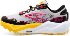 Rückansicht von Brooks CALDERA 7 Trailrunning Schuhe Damen lunar rock-lemon chrome-black