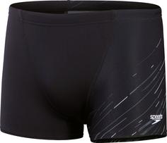 SPEEDO Hyperboom V-Cut Kastenbadehose Herren black-usa charcoal-white