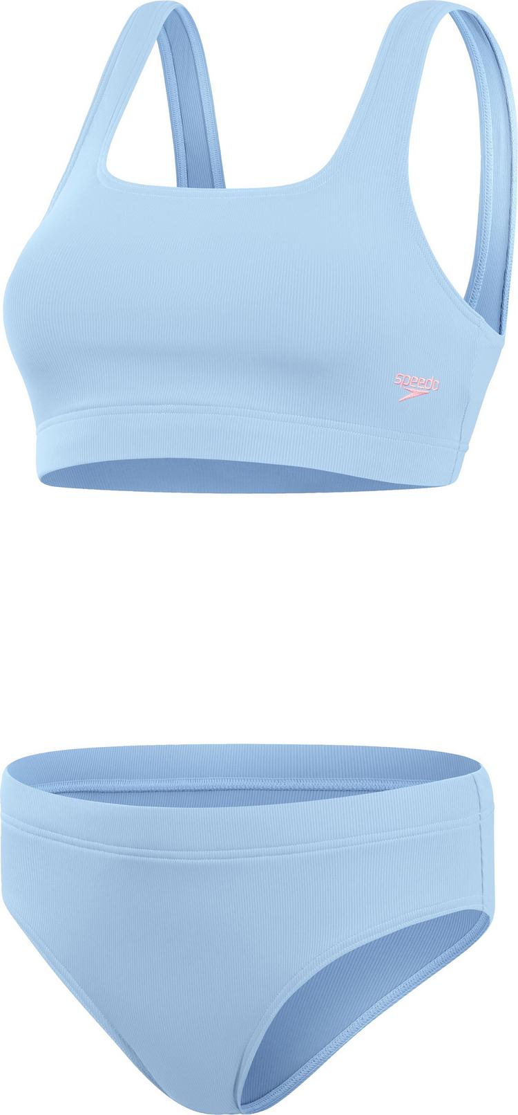 SPEEDO SPEEDO Textured Deep U-Back Bikini Set Damen - curious blue - 0 | SportScheck