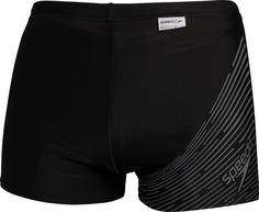 SPEEDO Medley Logo Kastenbadehose Herren black-usa charcoal