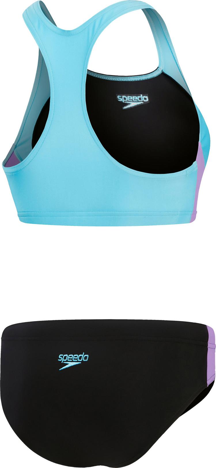 SPEEDO SPEEDO Colourblock Splice Bikini Set Damen - black-sweet purple-picton blue - 0 | SportScheck