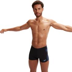 Rückansicht von SPEEDO Tech Panel Kastenbadehose Herren black-curious blue-true cobalt