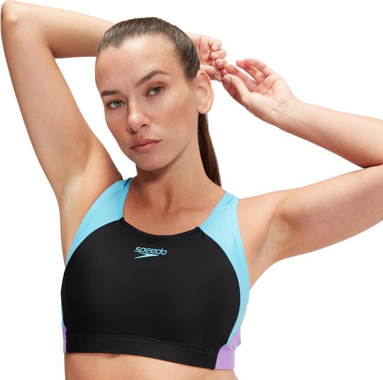 SPEEDO SPEEDO Colourblock Splice Bikini Set Damen - black-sweet purple-picton blue - 3 | SportScheck