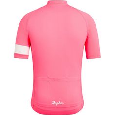 Rückansicht von Rapha Core Lightweight Fahrradtrikot Herren high-vis pink
