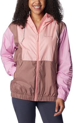 Rückansicht von Columbia Lily Basin Kapuzenjacke Damen salmonrose-cosmos-fig