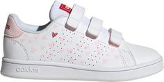 adidas ADVANTAGE CF C Sneaker Kinder ftwr white-clear pink-better scarlet