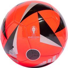 Rückansicht von adidas EURO 2024 CLB Fussballliebe Fußball solar red-black-silver met.