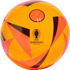 Rückansicht von adidas EURO 2024 CLB Fussballliebe Fußball solar gold-solar red-black