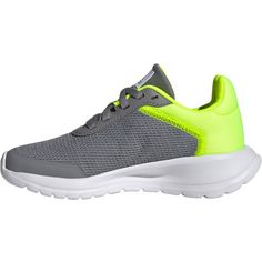 Rückansicht von adidas Tensaur Run 2.0 K Fitnessschuhe Kinder grey three-ftwr white-lucid lemon