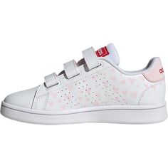 Rückansicht von adidas ADVANTAGE CF C Sneaker Kinder ftwr white-clear pink-better scarlet