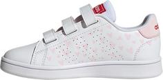 Rückansicht von adidas ADVANTAGE CF C Sneaker Kinder ftwr white-clear pink-better scarlet