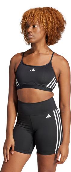 Rückansicht von adidas Sport-BH Damen black-white