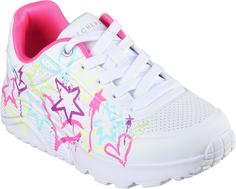 Skechers UNO LITE MY DRIP Sneaker Kinder white-neon multi