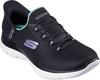 Skechers Summits Sneaker Damen - blackmesh-turquoise-purpletrim