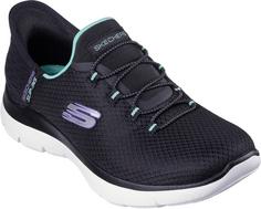 Skechers Summits Sneaker Damen blackmesh-turquoise-purpletrim