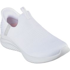 Skechers Ultra Flex 3.0 Sneaker Damen whiteknit-lightgraytrim
