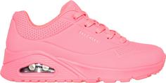 Rückansicht von Skechers Uno Sneaker Damen coral durabuck-mesh