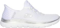 Rückansicht von Skechers Summits Sneaker Damen whitemesh-silvertrim