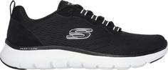 Rückansicht von Skechers Flex Appeal 5.0 Sneaker Damen blackmesh-whitetrim