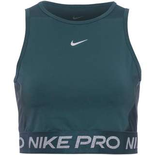 Nike Pro Dri-FIT Croptop Damen deep jungle-metallic silver