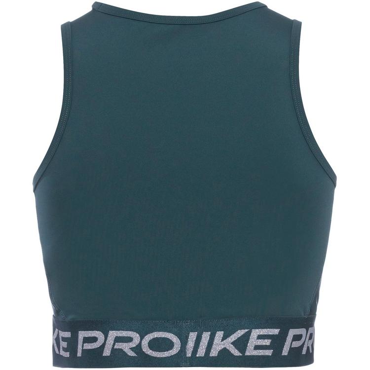 Nike Nike Pro Dri-FIT Croptop Damen - deep jungle-metallic silver - 0 | SportScheck