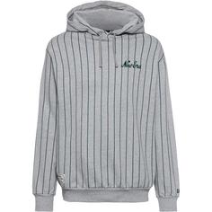 New Era Pinstripe Oversize Hoodie Herren grey