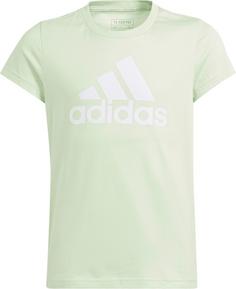 adidas T-Shirt Kinder semi green spark-white